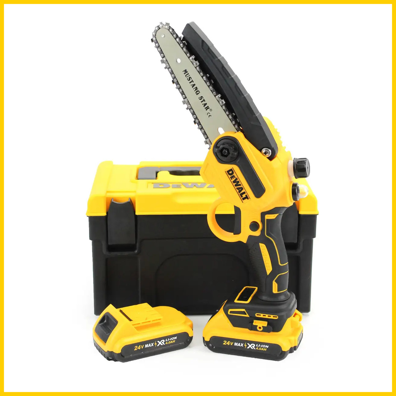 Акумуляторна міні пила DeWalt DCM160N (24V, 4AH, шина 10 см) з автоматичним змащенням ланцюга bs