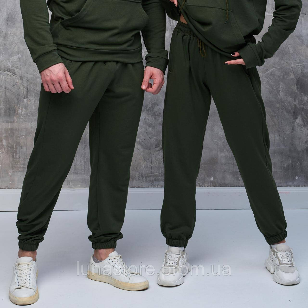 Спортивні легкі штани LUN-TAC олива, модні зелені демісезонні штани з кишенями жіночі та чоловічі унісекс хакі