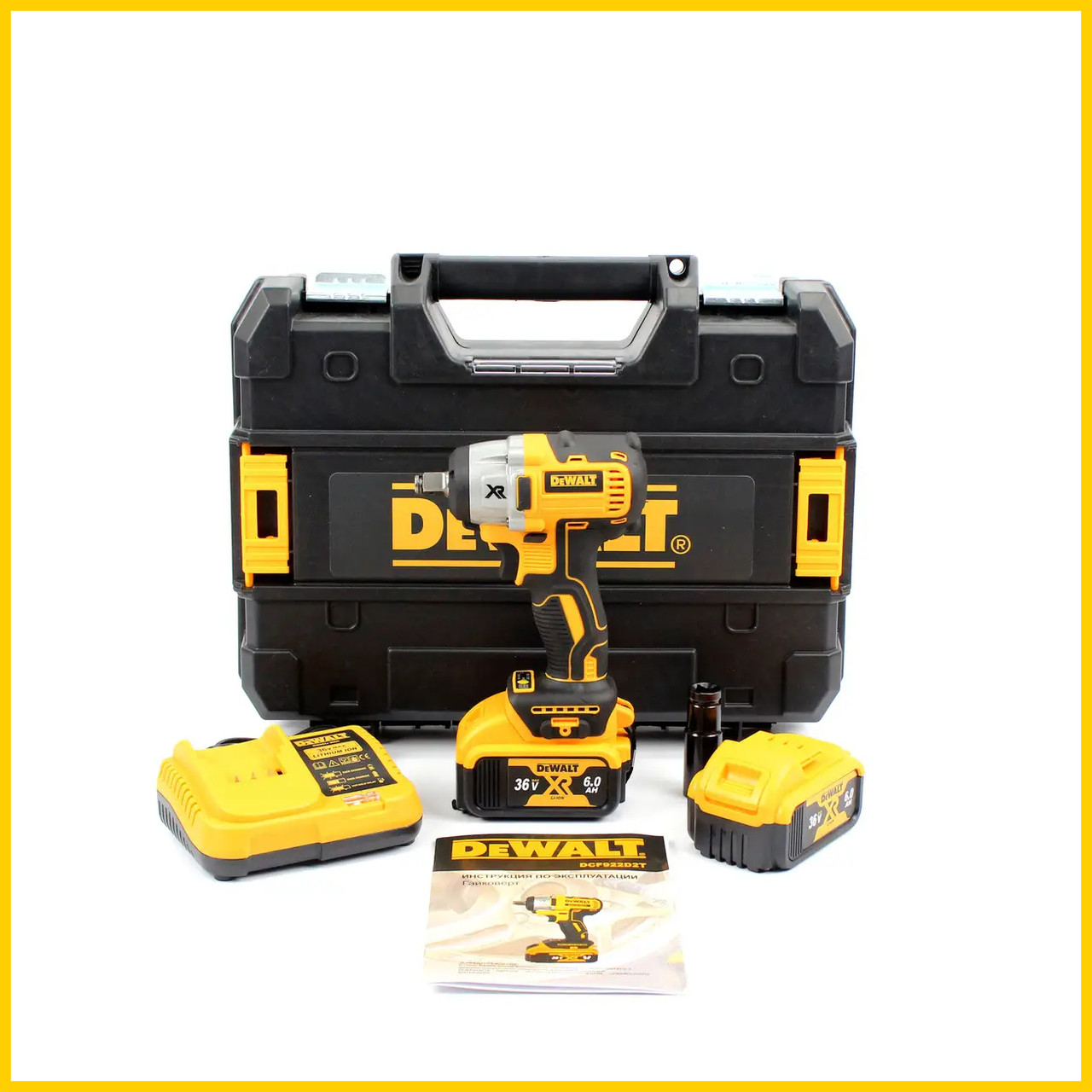 Аккумуляторный гайковерт DeWalt DCF922D2T (36V, 5AH). АКБ гайковерт Девольт bs
