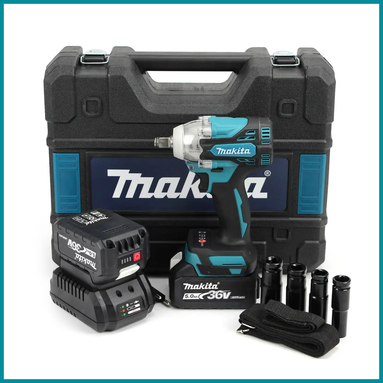 Акумуляторний гайковерт Makita DTW301 (36V, 5AH) із набором інструментів. АКБ гайковерт Макіта bs