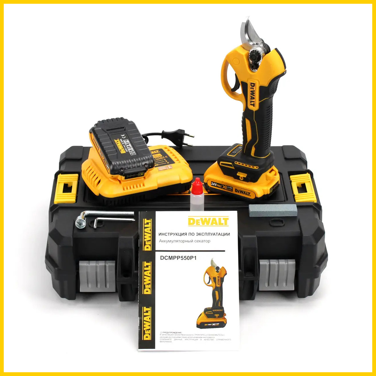 Акумуляторний секатор DeWalt DCMPP550P1 (36V, 5AH), АКБ секатор Деволт bs