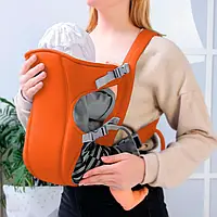 Слинг-рюкзак сумка кенгуру для переноски ребенка Baby Carriers оранжевый