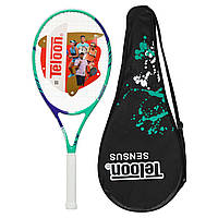 Ракетка для большого тенниса Teloon Tennis Sensus-1 с чехлом Mint-Blue