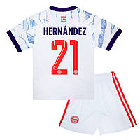 Детская футбольная форма HERNANDEZ 21 Бавария Мюнхен 2021-2022 Adidas резервная 115-125 см (set3194_108193)