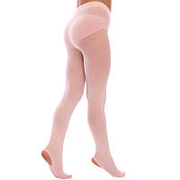 Колготки для танцев с отверстием на стопе Zelart 3587 8-9 лет (122-134см) Dusty Pink