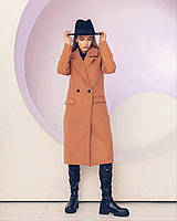 Жіноче пальто з кашеміру колір мокко р.42/44 448930