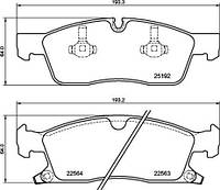 Тормозные колодки дисковые JEEP GRAND CHEROKEE (WK2) 2010- г.