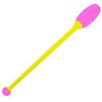 Булава для художественной гимнастики SP-Sport Action 6176 длина 35см Yellow-Pink