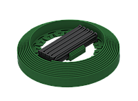 Бордюр садовый NewFixLight зеленый B-900.04.04-PE в упаковке с анкерами (18 шт) и соединителями (3 шт)