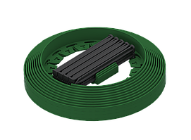 Бордюр садовий NewFixLight зелений B-900.04.04-PE в упаковці з анкерами (18 шт) та з'єднувачами (3 шт)