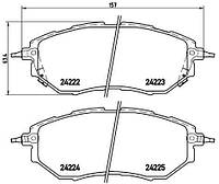 Тормозные колодки дисковые SUBARU LEVORG / SUBARU TRIBECA (B9) 2002-2015 г.