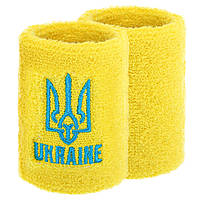 Напульсники спортивные махровые Україна для тренировок баскетбола SP-Sport 9282 2шт Yellow