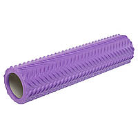 Массажный ролик для рук и ног роллер ролик мфр Grid Line Roller Zelart Fit 9387 длина 45см Violet