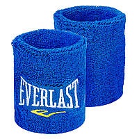 Напульсники спортивные махровые для тренировок бега баскетбола Everlast Fit 5755 2шт Blue