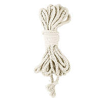 Хлопковая веревка BDSM 8 метров, 6 мм, цвет белый sh