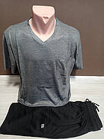 ЧЧоловічий комплект ЕВС футболка та шорти Туреччина 50-54 розмір сірий