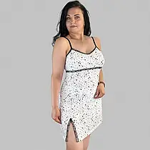 Нічна сорочка жіноча на бретелях 03278 Мікс котон