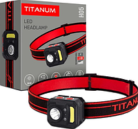 Фонарь налобный аккумуляторный TITANUM TLF-H05 (xpe+cob+red)