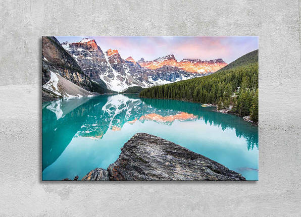 Картина Гарний Пейзаж з Блакитним Озером Гори Панорама Природа Декор на стіну VE, фото 1