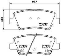 Тормозные колодки дисковые KIA CARENS / HYUNDAI I30 2003-2020 г.