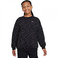 Urbanshop com ua Дитяча Спортивна Кофта Nike Sportswear Club Girls Oversized Logo Crew FD2943-010 (Оригінал)