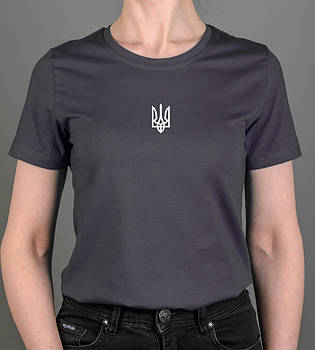 Футболка жіноча Тризуб 2301ж (Уп.4шт M-XXL), Графіт