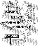 Сайлентблок подвески MITSUBISHI PAJERO (V6_W, V7_W) 1999-2007 г.