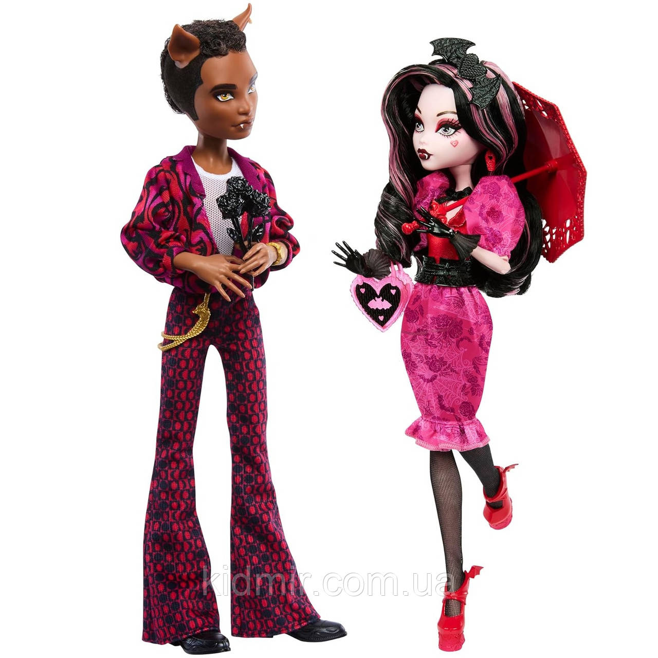 Набір ляльок Монстер Хай Дракулаура і Клод Вулф День Святого Валентина Monster High Draculaura and Clawd HRP83, фото 1