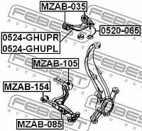 Сайлентблок подвески MAZDA 6 (GH) 2007-2013 г.