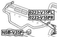 Втулка стабилизатора INFINITI G / NISSAN 350Z (Z33) 2000-2009 г.