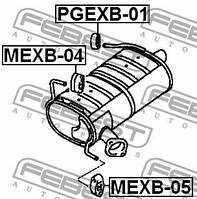 Кронштейн глушителя LEXUS IS (_E2_) / LEXUS LS (_F5_) 1990-2019 г.