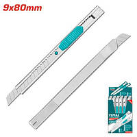 Нож TOTAL THT5110906 выдвижное лезвие 9x80мм, длина 135мм
