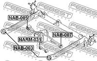 Сайлентблок подвески NISSAN SUNNY (N16) / NISSAN SENTRA (B14) 1994-2014 г.