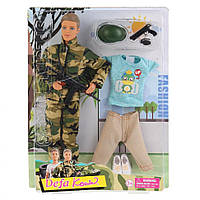 Лялька Кен у військовій формі DEFA 8412 на шарнірах (Блакитний) sh