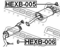 Кронштейн глушителя HONDA CR-V (RE_) / HONDA STREAM (RN) 2005-2013 г.