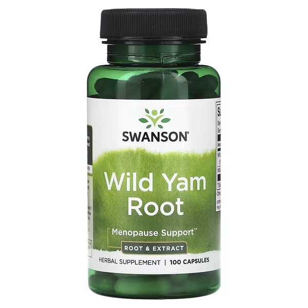 Екстракт кореня дикого ямса Wild Yam 500 мг 100 капс підтримка при менопаузі Swanson США, фото 1