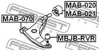 Сайлентблок подвески MITSUBISHI MIRAGE / MITSUBISHI COLT (CA_A) 1991-2004 г.