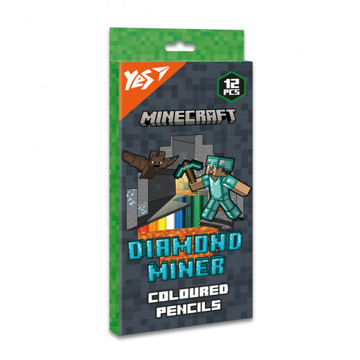 Олівці Yes Minecraft Diamond Miner 12 кол, фото 1