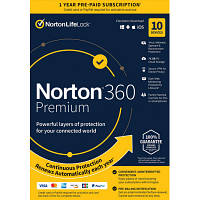 Антивирус Norton by Symantec NORTON 360 PREMIUM 75GB 1 USER 10 DEVICE 12M (21409567) KZZ