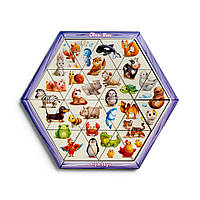 Дерев'яний пазл-головоломка "Тварини" Ubumblebees (ПСД169) PSD169 шестикутник sh