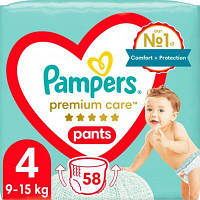 Подгузники Pampers Premium Care Pants Maxi Размер 4 (9-15 кг), 58 шт (8001090759993) MM