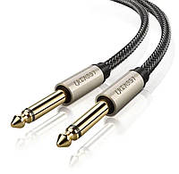 Аудіо кабель UGREEN AV128 6.5mm Male to Male Audio Cable Gray 2m(UGR-10638) hmt