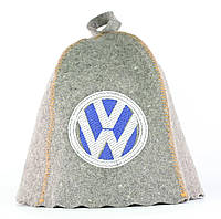 Банная шапка Luxyart "Volkswagen", натуральный войлок, серый (LA-958) sh