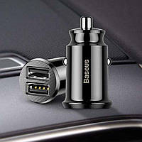 Автомобільний зарядний пристрій Baseus Grain Car Charger 3.1A Black hmt