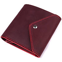 Стильный кошелек для женщин из матовой натуральной кожи GRANDE PELLE 16812 Бордовый sh