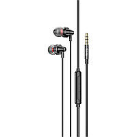 Навушники HOCO M90 Delight wire-controlled earphones with microphone Black Shadow hmt