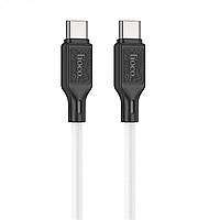 Кабель HOCO X90 Cool 60W silicone charging data cable for Type-C to Type-C White hmt