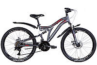 Підлітковий велосипед 24 Discovery ROCKET AM2 DD 2022 15 Темно-сірий з червоним US, код: 8426761