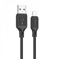 Кабель HOCO X90 Cool silicone charging data cable for iP Black hmt