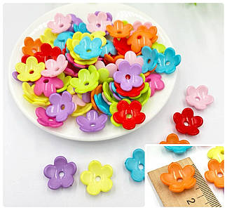 ОПТ / Акрилові намистини «Обіймач» / Упаковка 500 гр ≈ 1000 шт / Ø1,8 см / Мікс №01